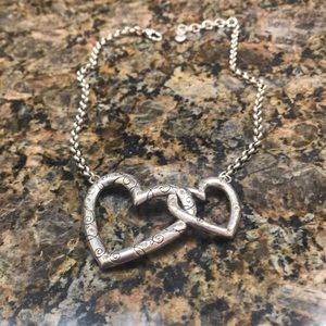 Brighton double heart necklace